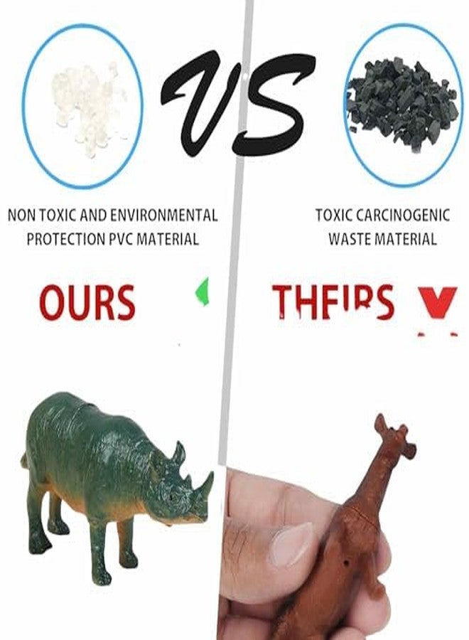 Mallexo مجموعة ألعاب حيوانات المزرعة الواقعية من ماليكسو للأطفال، 32 قطعة، مصنوعة من مادة PVC عالية الجودة، تتضمن مجسمات لحيوانات أليفة متنوعة، مناسبة للأطفال، متوسطة الحجم، هدية مثالية لأعياد الميلاد، مجموعة ألعاب حيوانات برية كرتونية مستوحاة من أجواء سفاري الغابة (مزرعة الغابة). - Image 5